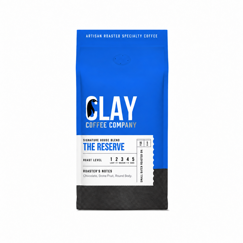 The Reserve Signature House Blend by Clay Coffee Co. — chocolate, stone fruit, round body